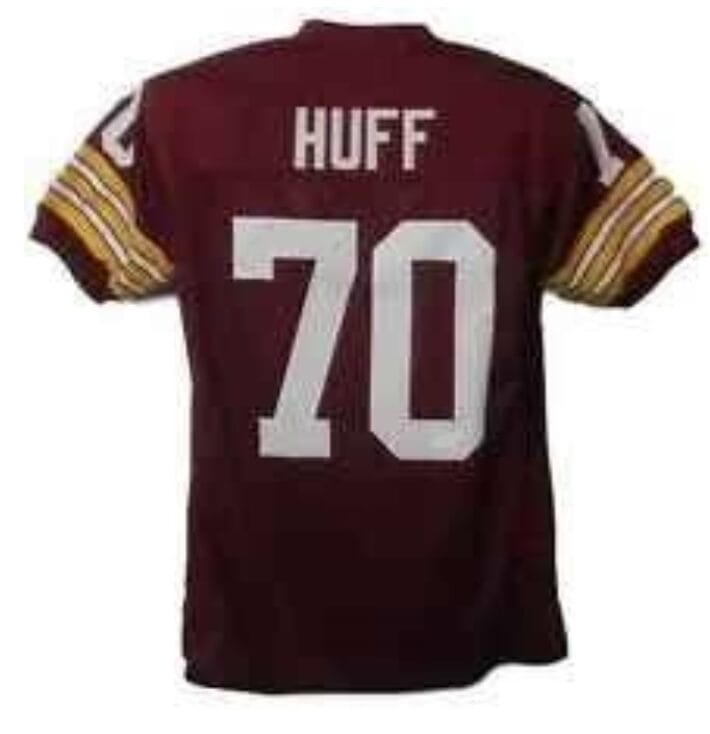 Sam Huff Jersey Washington Redskins Custom Throwback Football Burgandy
