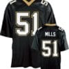 Sam Mills Jersey New Orleans Saints Custom Throwback Football Black