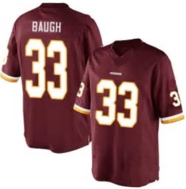 Sammy Baugh Jersey Washington Redskins Custom Throwback Football Burgandy