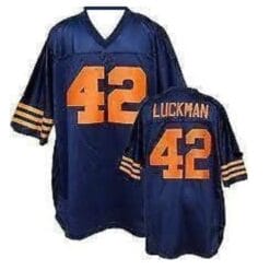 Sid Luckman Jersey Chicago Bears Custom Throwback Football Orange Number