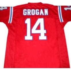 Steve Grogan Jersey New England Patriots Custom Throwback Football Red