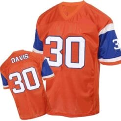 Terrell Davis Jersey Denver Broncos Custom Throwback Football Orange