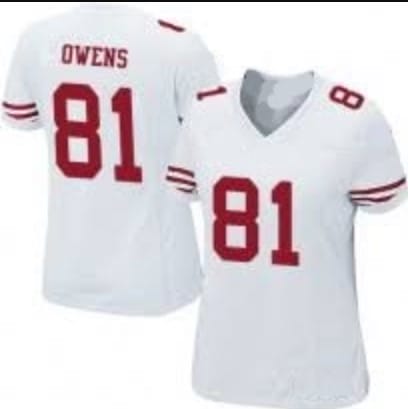Terrell Owens Jersey San Francisco 49ers Custom Throwback Football White