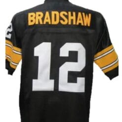 Terry Bradshaw Jersey Pittsburgh Steelers Custom Throwback Football Black