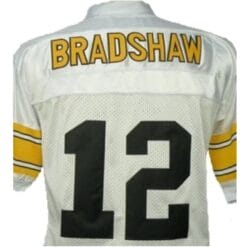 Terry Bradshaw Jersey Pittsburgh Steelers Custom Throwback Football White