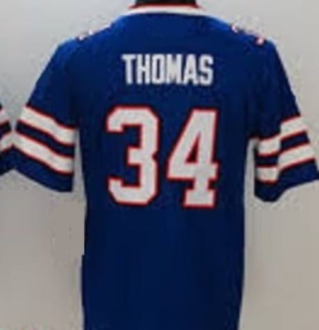 Thurman Thomas Jersey Buffalo Bills Custom Throwback Football Blue