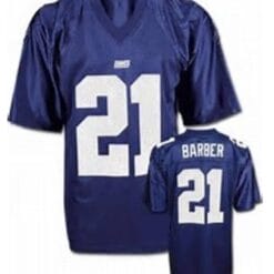 Tiki Barber Jersey New York Giants Custom Throwback Football Blue
