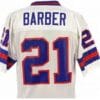 Tiki Barber Jersey New York Giants Custom Throwback Football White Blue Number