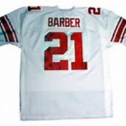 Tiki Barber Jersey New York Giants Custom Throwback Football White Red Number