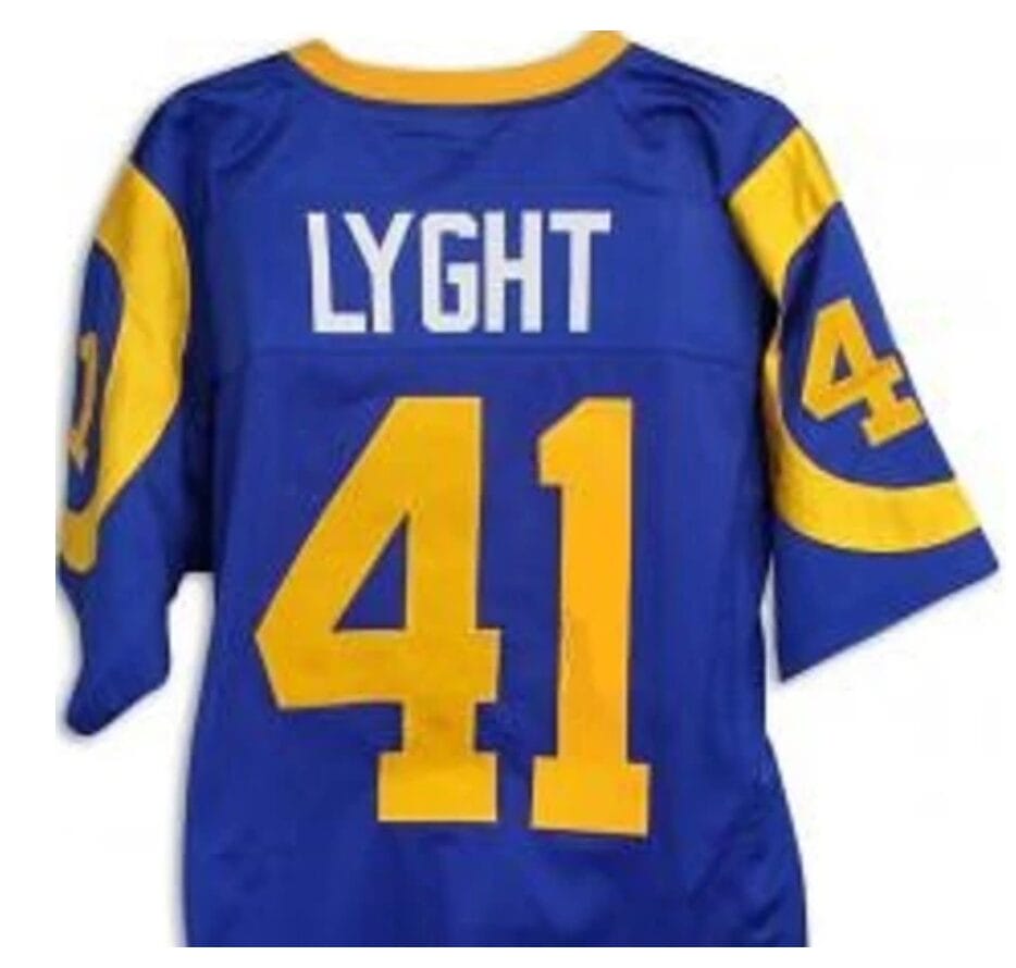Todd Lyght Jersey Los Angeles Rams Custom Throwback Football Blue