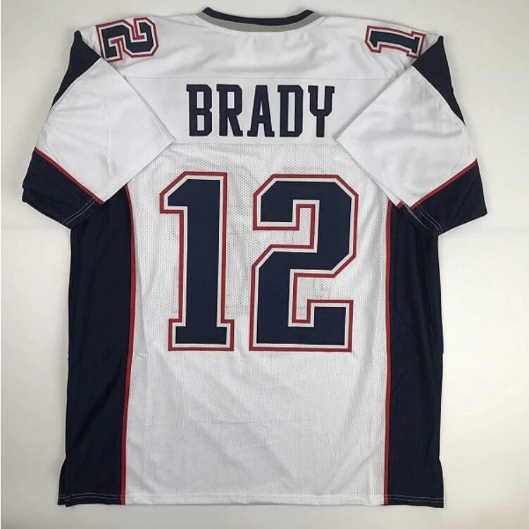 Tom Brady Jersey New England Patriots Custom Throwback Football White
