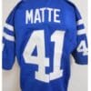 Tom Matte Jersey Baltimore Colts Custom Throwback Football Blue