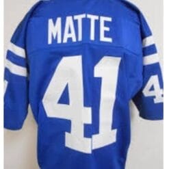 Tom Matte Jersey Baltimore Colts Custom Throwback Football Blue