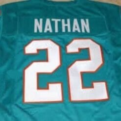 Tony Nathan Jersey Miami Dolphins Custom Throwback Football Green