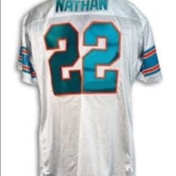 Tony Nathan Jersey Miami Dolphins Custom Throwback Football White