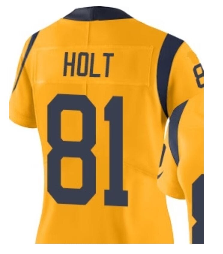 Torrey Holt Jersey Los Angeles Rams Custom Throwback Football Yellow