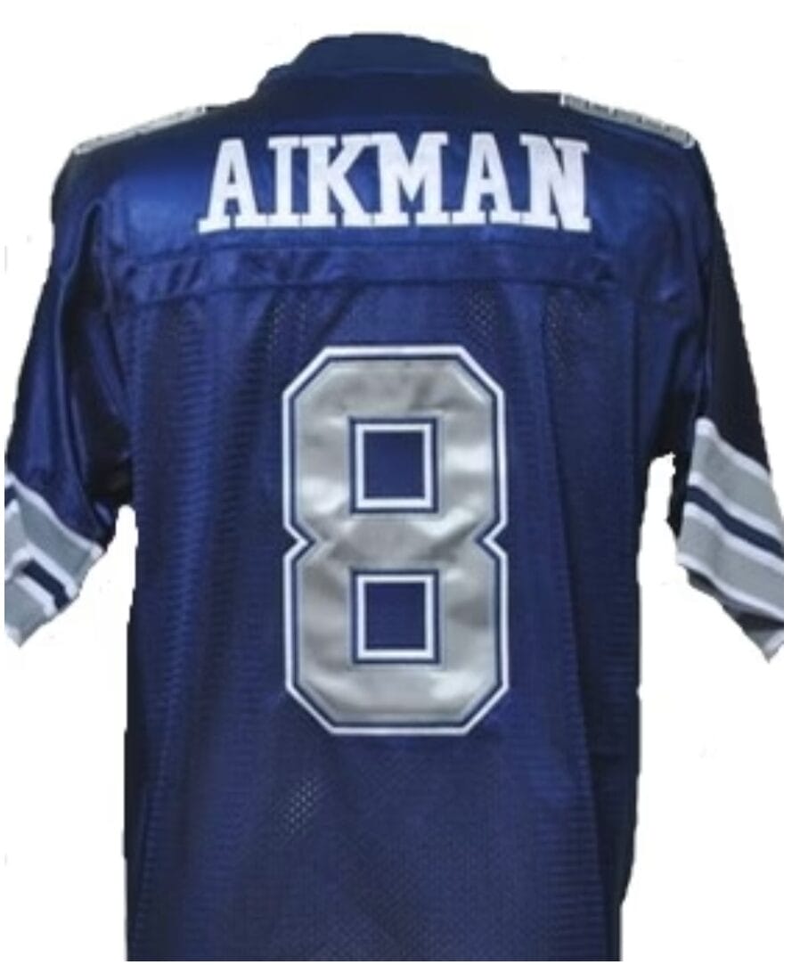 Troy Aikman Jersey Dallas Cowboys Custom Throwback Football Blue