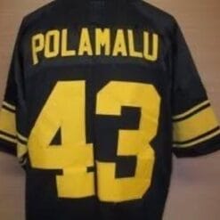 Troy Polamalu Jersey Pittsburgh Steelers Custom Throwback Football Black