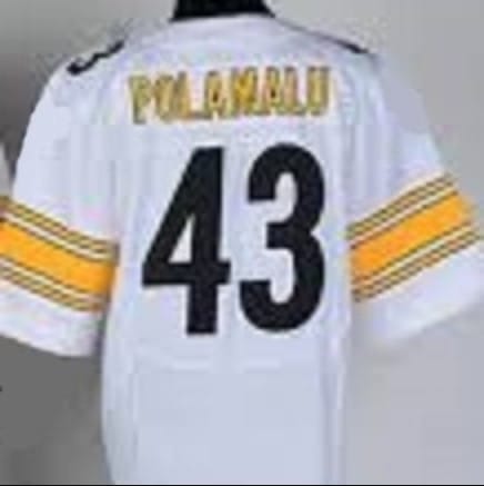 Troy Polamalu Jersey Pittsburgh Steelers Custom Throwback Football White