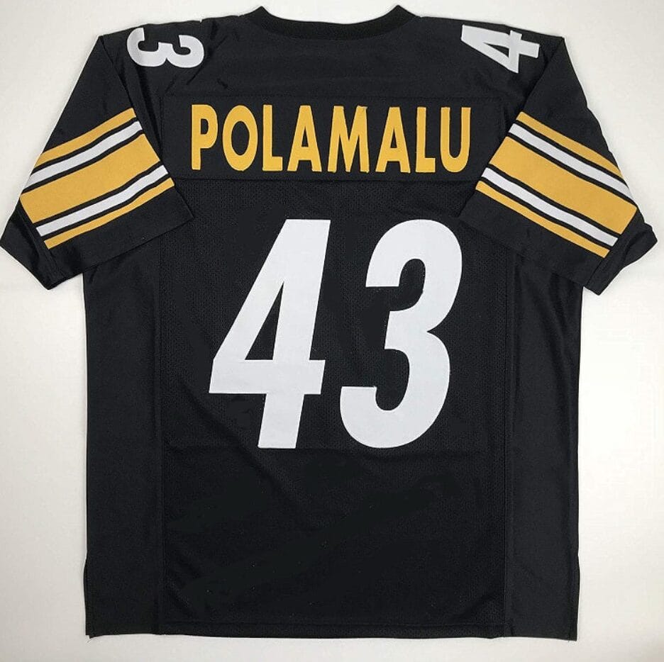 Troy Polamalu Jersey Pittsburgh Steelers Custom Throwback Football