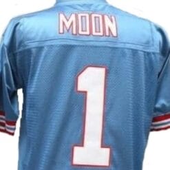 Warren Moon Jersey Houston Oilers Custom Throwback Football Blue