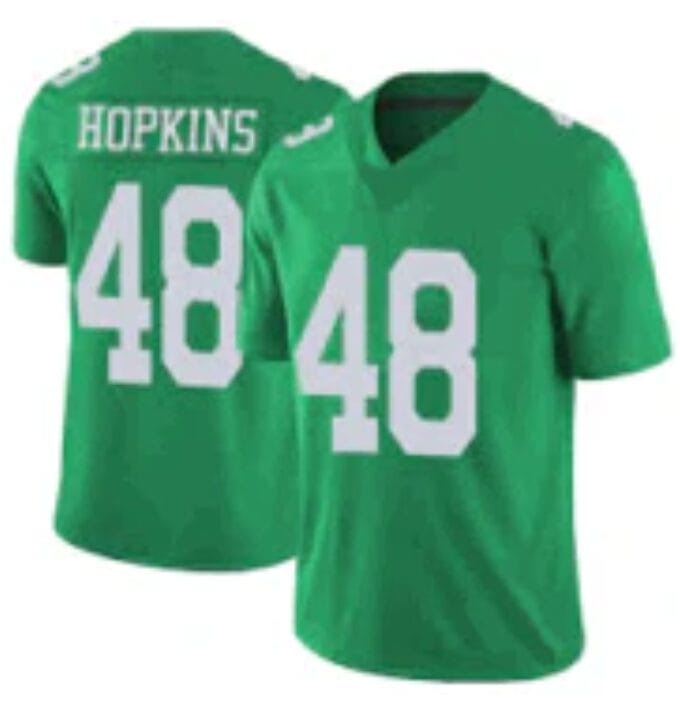 Wes Hopkins Jersey Philadelphia Eagles Custom Throwback Football Green