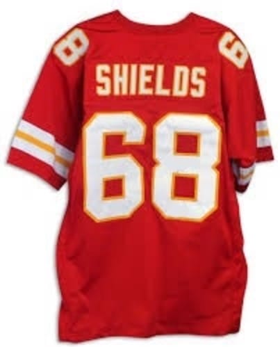 Will Shields Jersey Kansas City Chiefs Custom Throwback Football Red