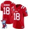 Archie Manning Jersey #18 Ole Miss Rebels Vapor Limited College Football Stitched Red
