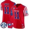 Arian Smith Jersey #11 Georgia Bulldogs American Style Vapor Limited Football Stitched Red