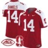 Ashton Daniels Jersey #14 Stanford Cardinal Vapor Limited College Football Stitched Crimson Alternate