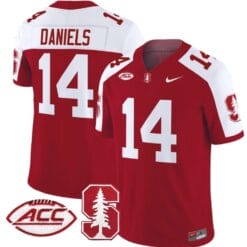 Ashton Daniels Jersey #14 Stanford Cardinal Vapor Limited College Football Stitched Crimson Alternate