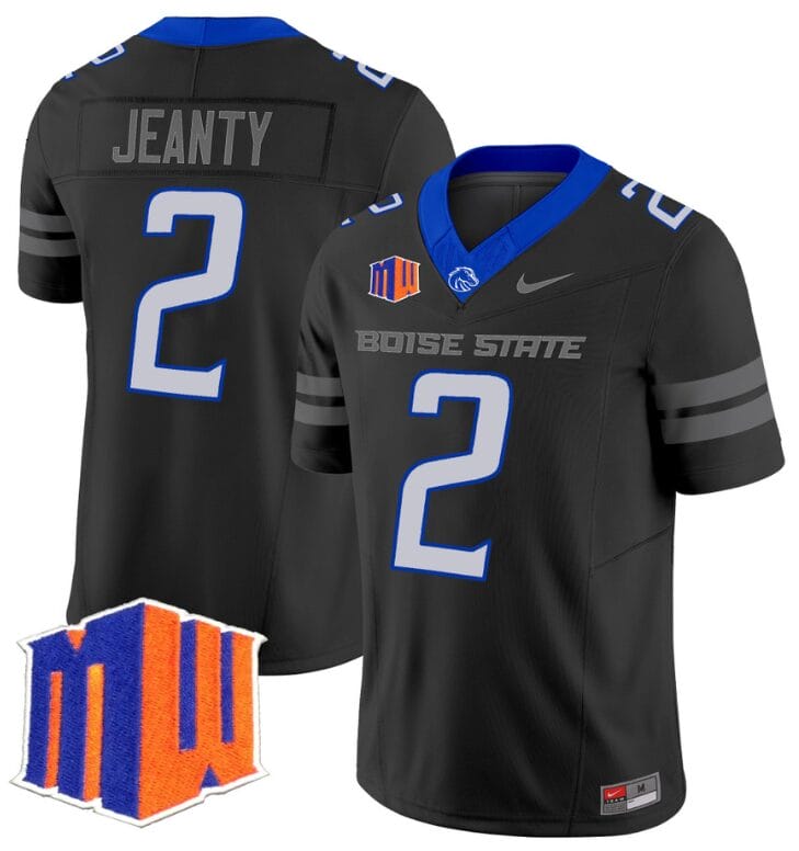 Ashton Jeanty Jersey #2 Boise State Broncos Vapor Limited College Football Stitched Black