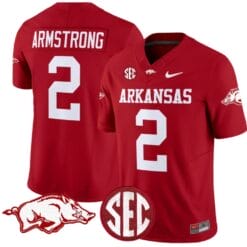 Andrew Armstrong Jersey #2 Arkansas Razorbacks Vapor Limited College Football Stitched Cardinal