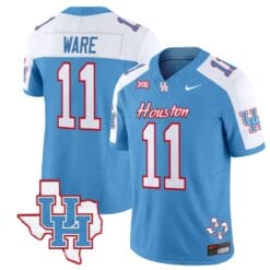 Andre Ware Jersey #11 Houston Cougars Oilers Jersey Inspired Vapor College Football Limited Stitched Blue Alternate