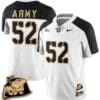 Austin Hill Jersey #52 Army Black Knights Jersey Rocky The Bulldog Patch Vapor Limited College Football Stitched White Alternate
