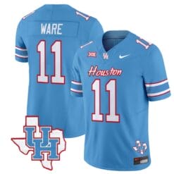 Andre Ware Jersey #11 Houston Cougars Oilers Jersey Inspired Vapor College Football Limited Stitched Blue