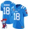 Archie Manning Jersey #18 Ole Miss Rebels Vapor Limited College Football Stitched Powder Blue
