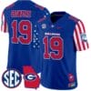 Brock Bowers Jersey #19 Georgia Bulldogs American Style Vapor Limited Football Stitched Royal