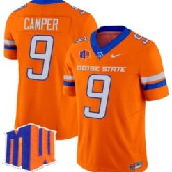 Cameron Camper Jersey #9 Boise State Broncos Vapor Limited College Football Stitched Orange