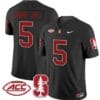 Chris Davis Jr Jersey #5 Stanford Cardinal Vapor Limited College Football Stitched Black