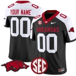 Custom Arkansas Razorbacks Jersey Name and Number Vapor Limited College Football Stitched Black Alternate