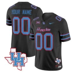Custom Houston Cougars Jersey Name and Number Inspired Vapor College Football Limited All Stitched Black