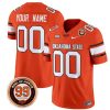 Custom Oklahoma State Cowboys Jersey Name and Number Leslie O'neal Patch Vapor Limited College Football Stitched Orange