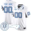 Custom North Carolina Tar Heels Jersey Name and Number Vapor College Football Stitched White