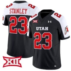 Dijon Stanley Jersey #23 Utah Utes Vapor Limited College Football Stitched Black Alternate