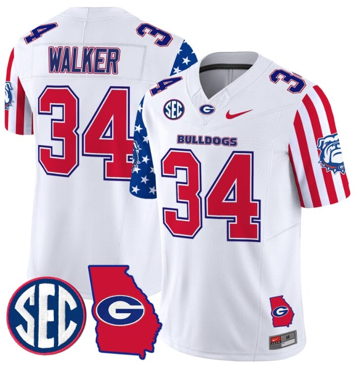 Herschel Walker Jersey #34 Georgia Bulldogs American Style Vapor Limited Football Stitched White