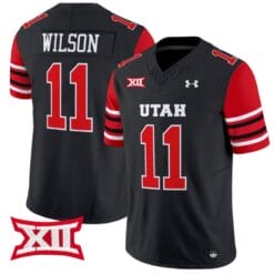 Isaac Wilson Jersey #11 Utah Utes Vapor Limited College Football Stitched Black