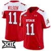 Isaac Wilson Jersey #11 Utah Utes Vapor Limited College Football Stitched Red Alternate