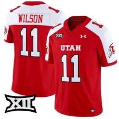Isaac Wilson Jersey #11 Utah Utes Vapor Limited College Football Stitched Red Alternate