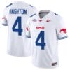 Jaylan Knighton Jersey #4 SMU Mustangs Icy College Football Vapor Limited White
